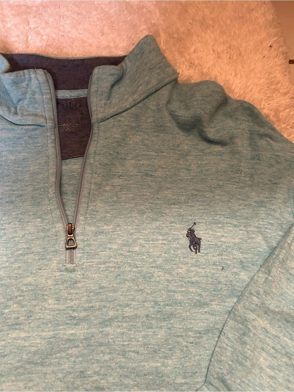 Polo Ralph Lauren Light Blue 1/4 Zip Pullover Men’s Large